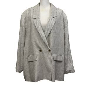 Old Navy striped blazer, XXL, NWT, coastal chic, nautical, preppy, pinstripe